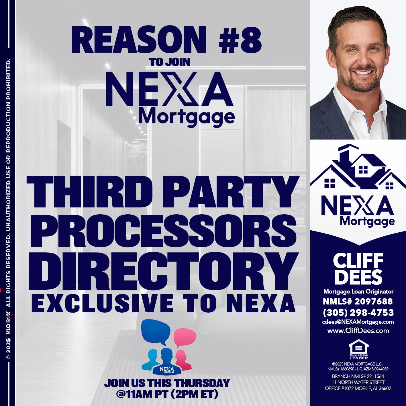 REASON 8 - Cliff Dees -Mortgage Loan Originator