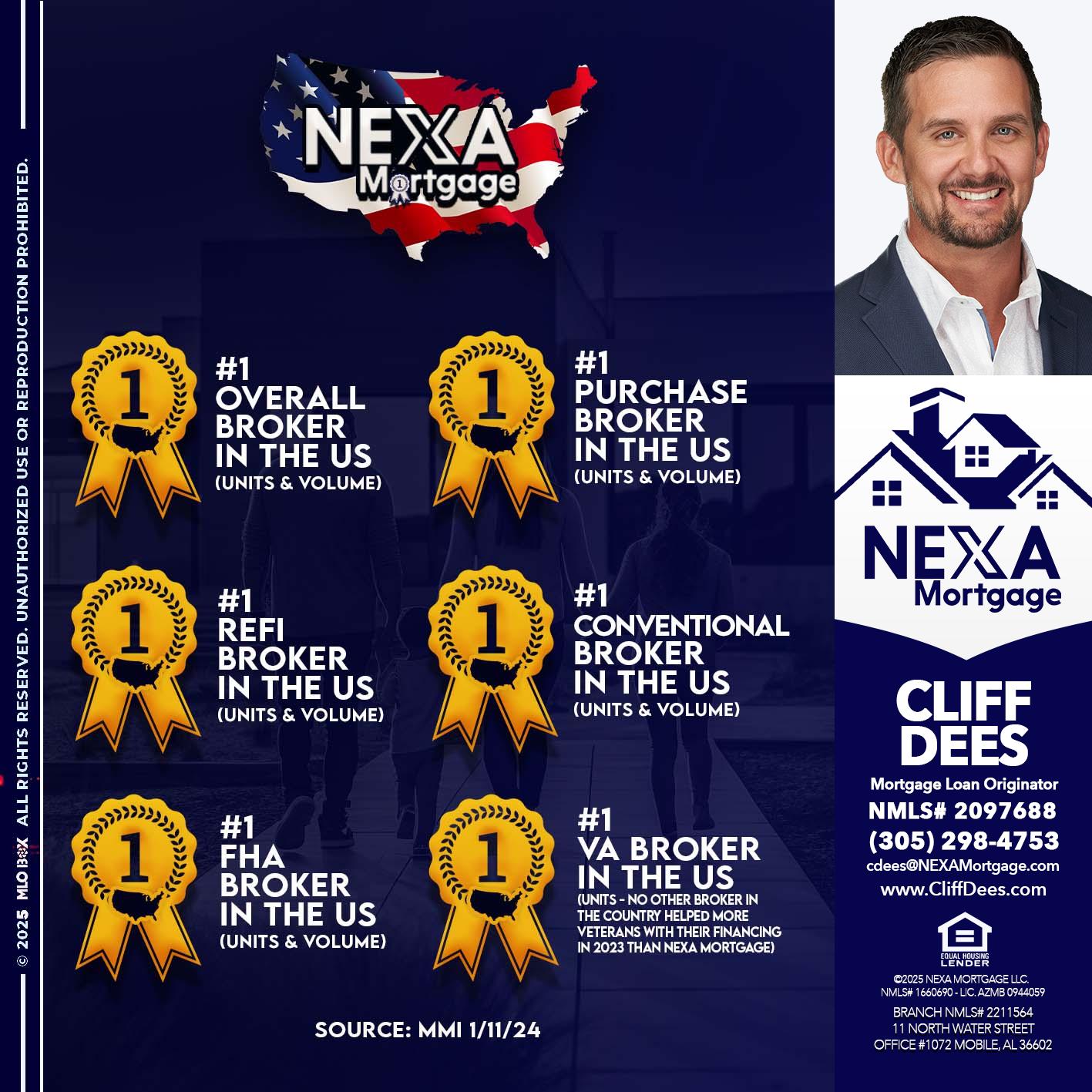 #1 - Cliff Dees -Mortgage Loan Originator