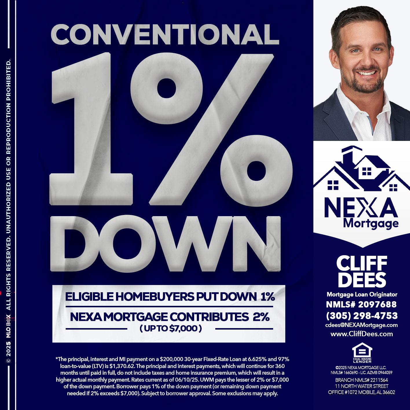 CONVENTIONAL - Cliff Dees -Mortgage Loan Originator