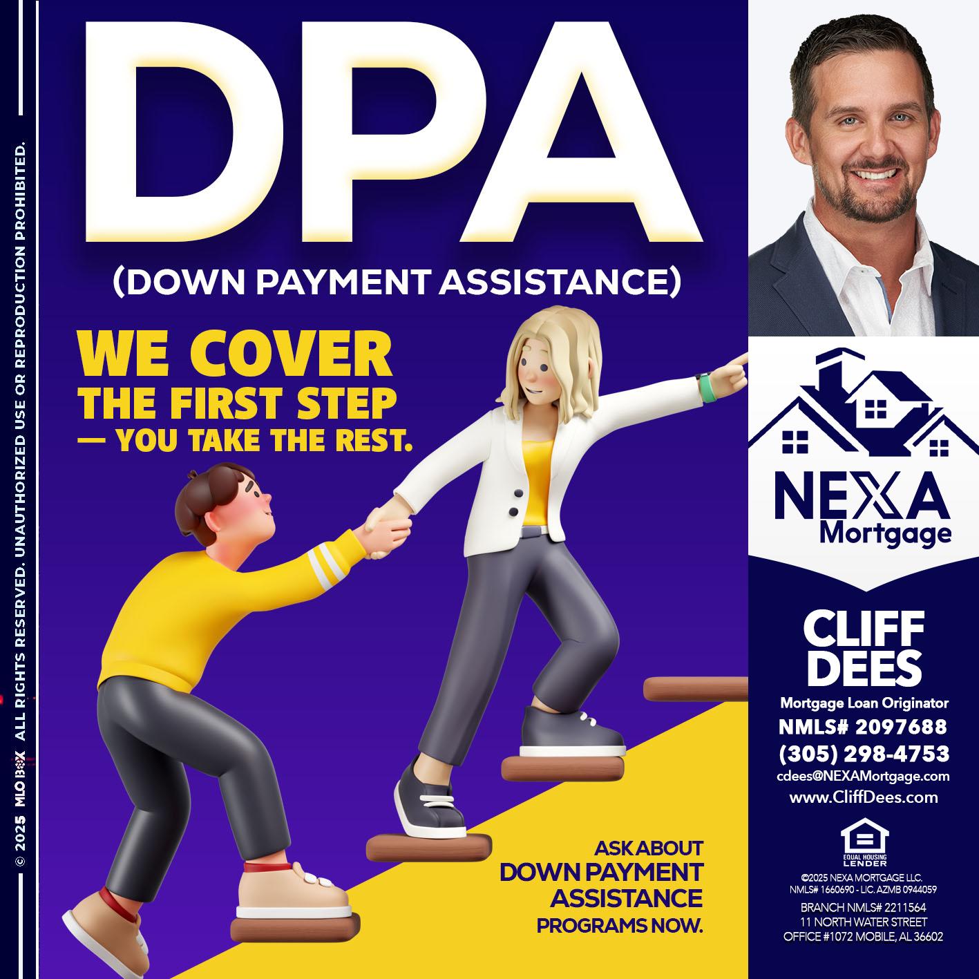 DPA LOANS - Cliff Dees -Mortgage Loan Originator