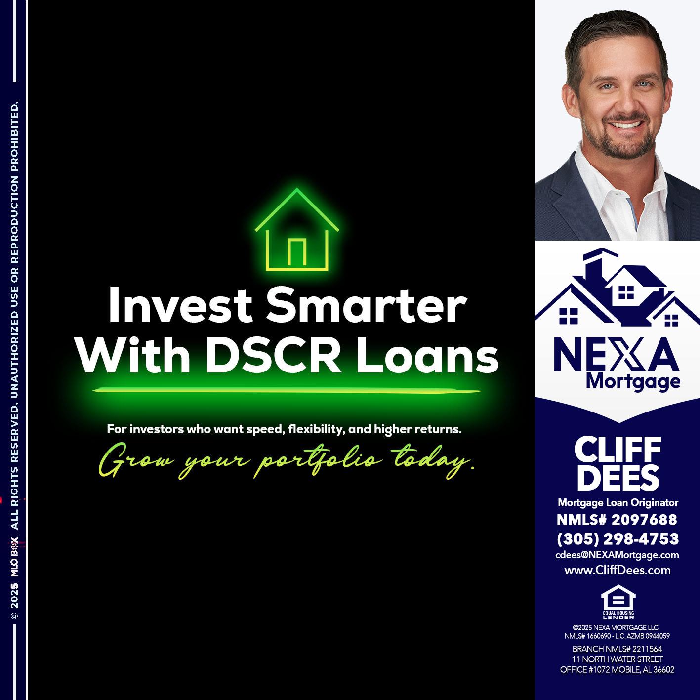 invest smarter - Cliff Dees -Mortgage Loan Originator