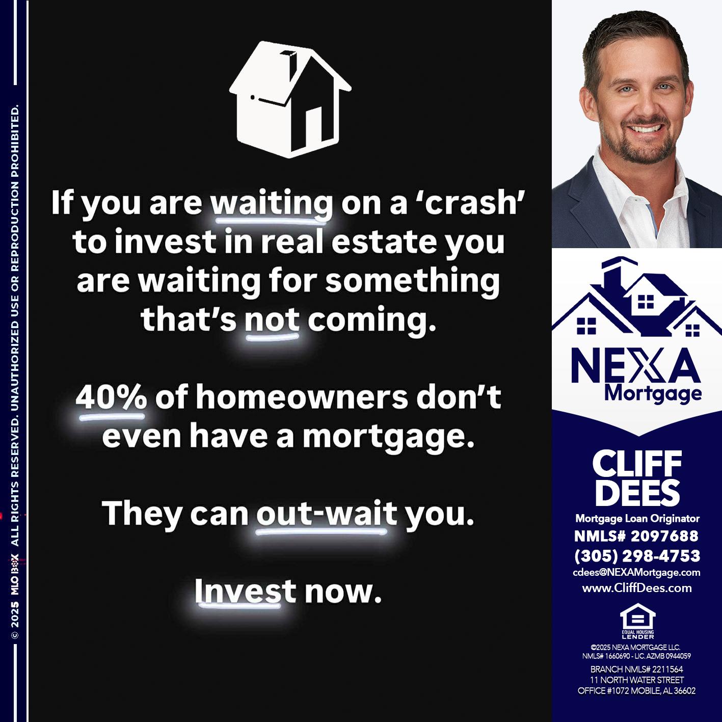 IF YOU ARE WAITING - Cliff Dees -Mortgage Loan Originator