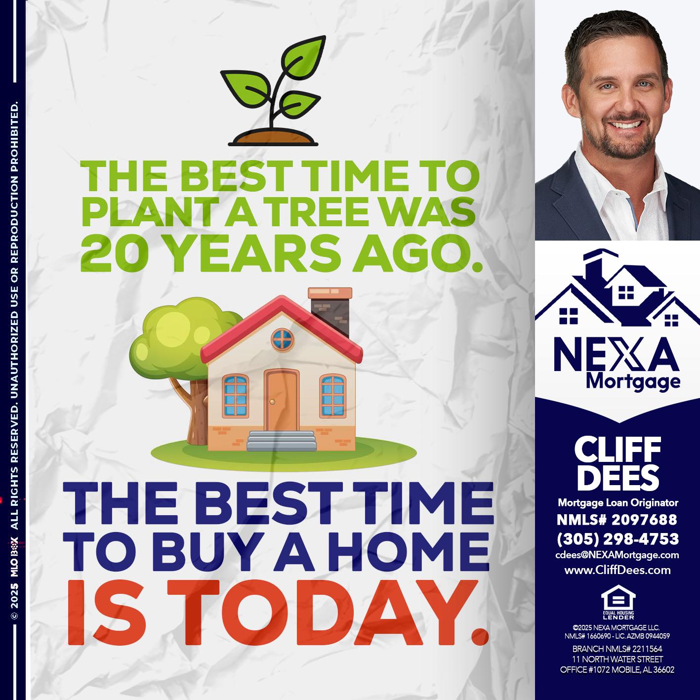 BEST TIME TO - Cliff Dees -Mortgage Loan Originator