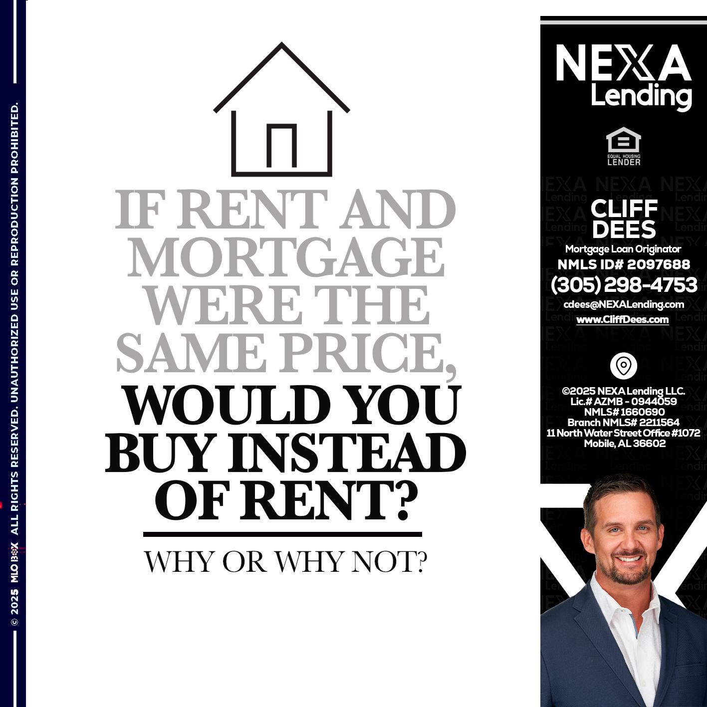 IF RENT - Cliff Dees -Mortgage Loan Originator