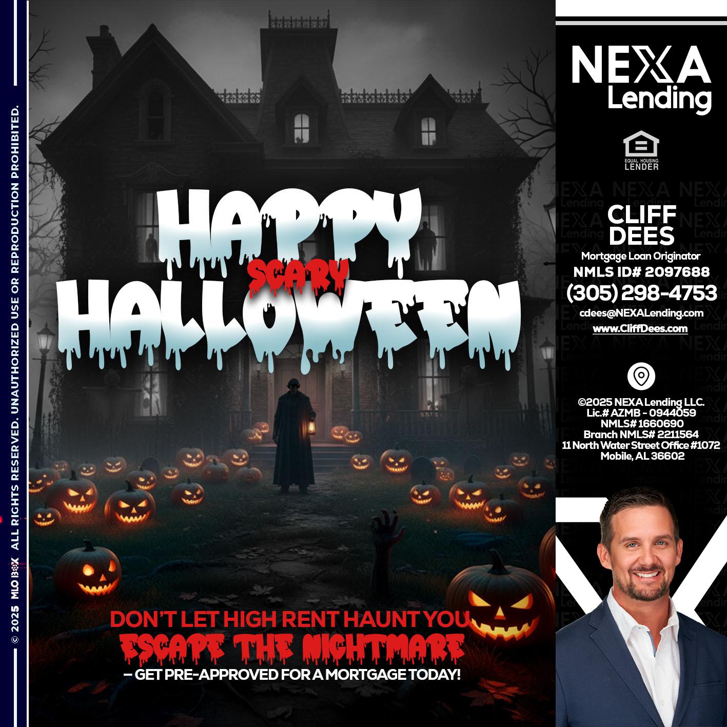 HAPPY HALLOWEEN - Cliff Dees -Mortgage Loan Originator
