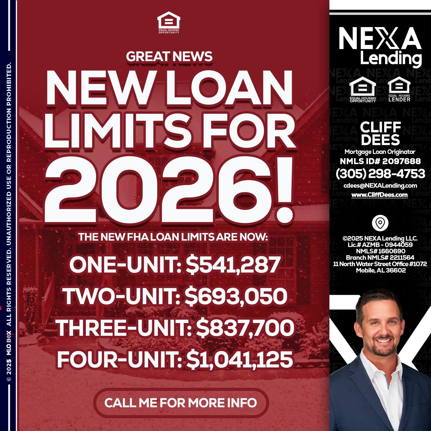 loan limits - Cliff Dees -Mortgage Loan Originator