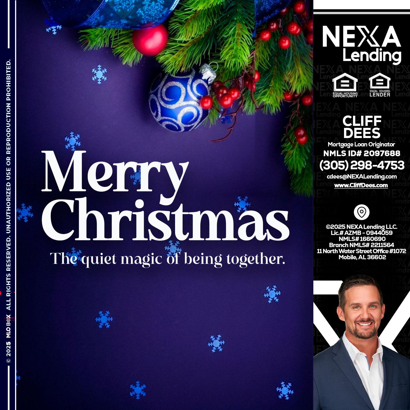 merry christmas - Cliff Dees -Mortgage Loan Originator