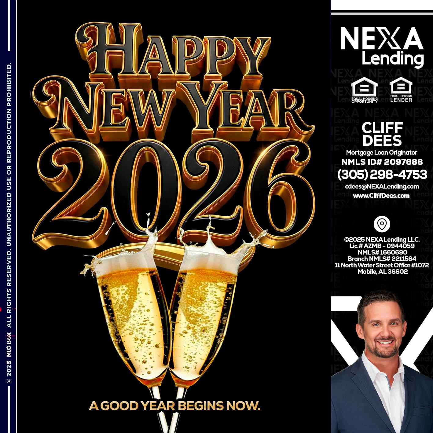 happy new year 2026 - Cliff Dees -Mortgage Loan Originator