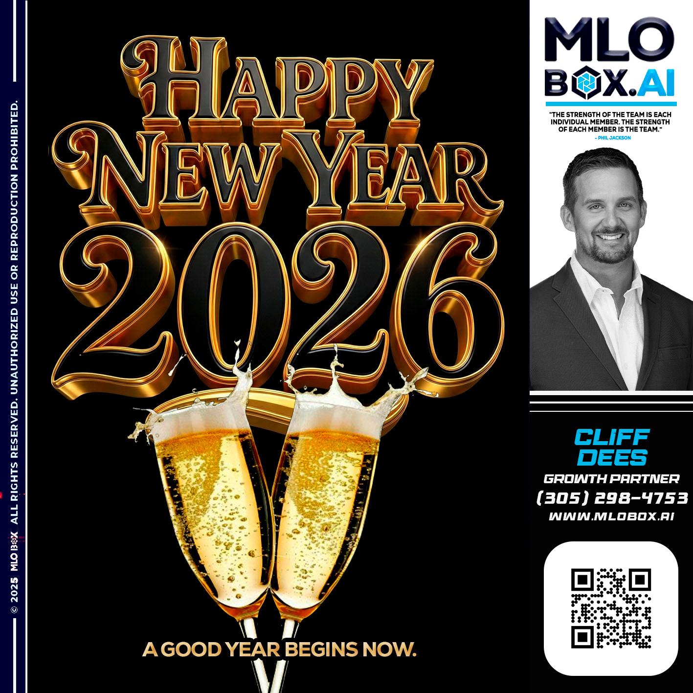 HAPPY NEW YEAR - Cliff Dees -Mortgage Loan Originator