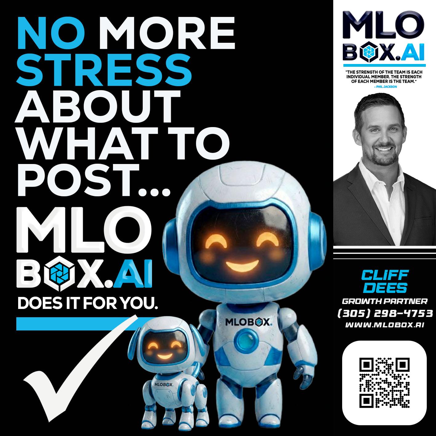 NO MORE STRESS - Cliff Dees -Mortgage Loan Originator