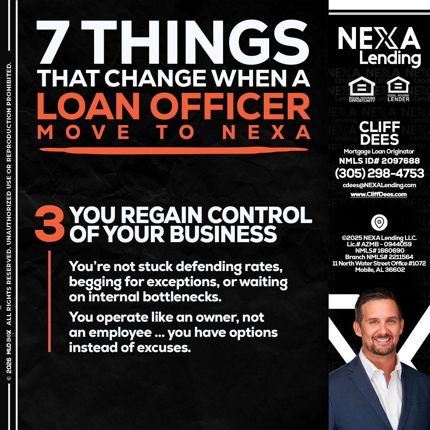 7 things (3) - Cliff Dees -Mortgage Loan Originator