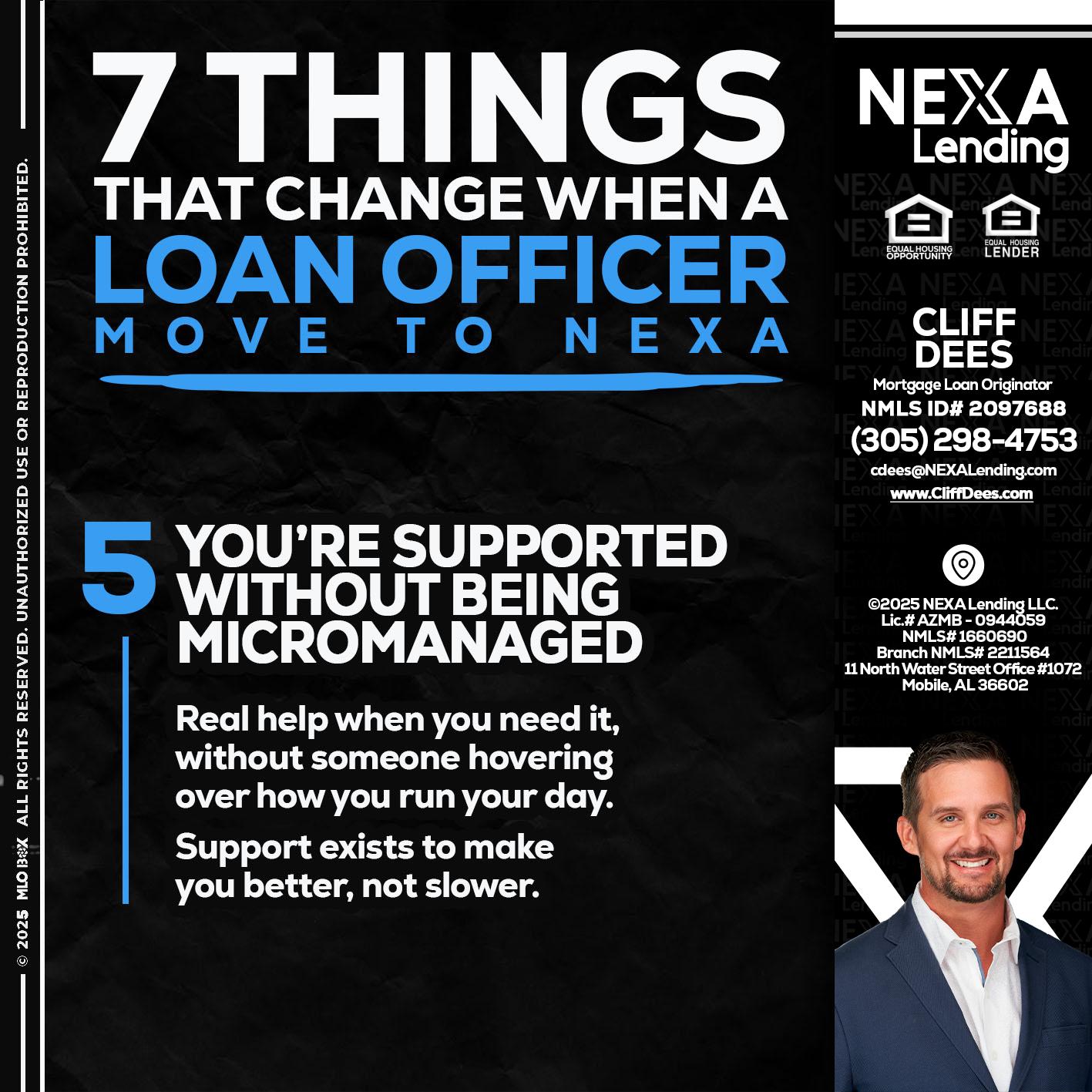 7 THINGS (5) - Cliff Dees -Mortgage Loan Originator