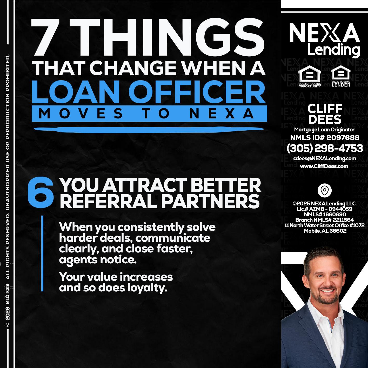 7 THINGS (6) - Cliff Dees -Mortgage Loan Originator