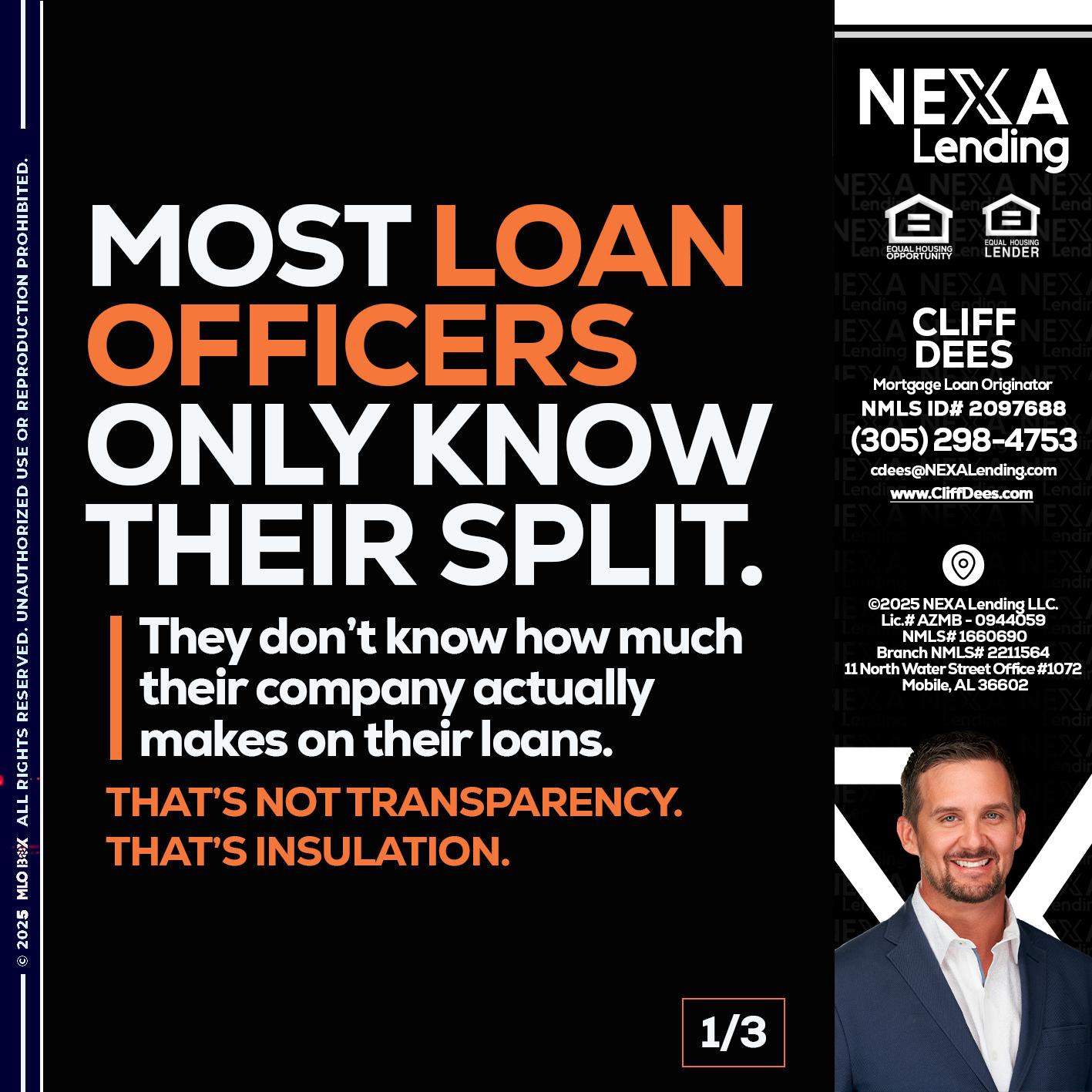 1 OF 3 - Cliff Dees -Mortgage Loan Originator