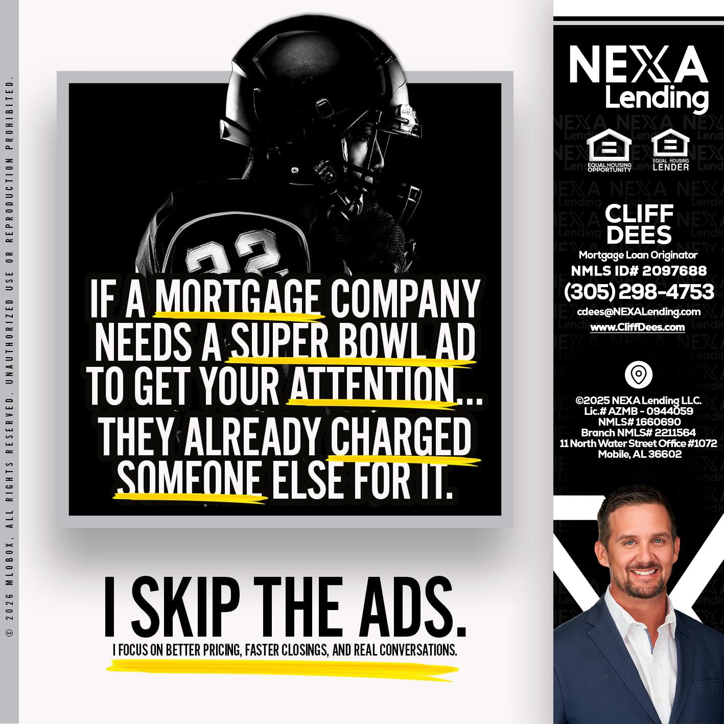 if a mortgage ad - Cliff Dees -Mortgage Loan Originator