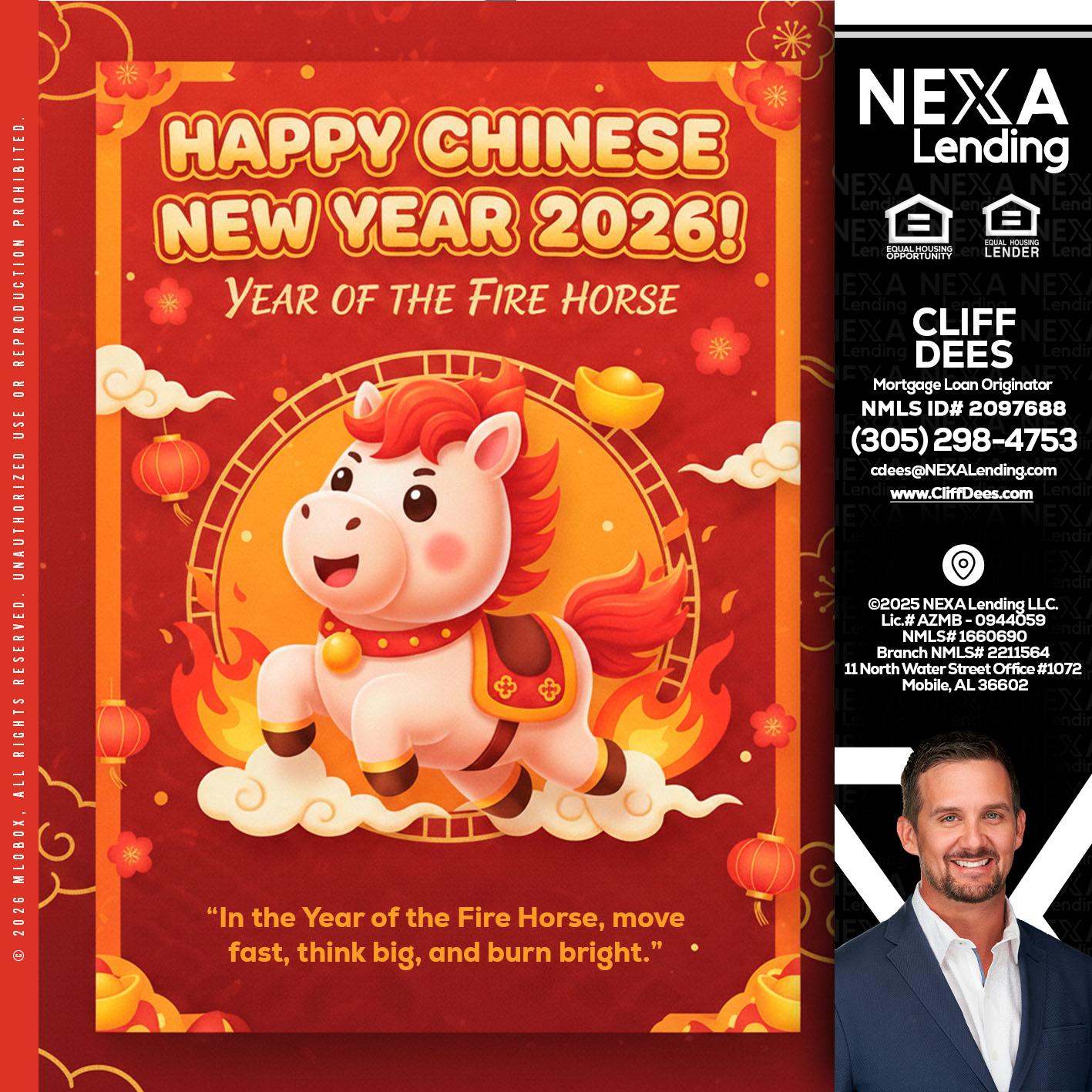 happy Chinese new year - Cliff Dees -Mortgage Loan Originator