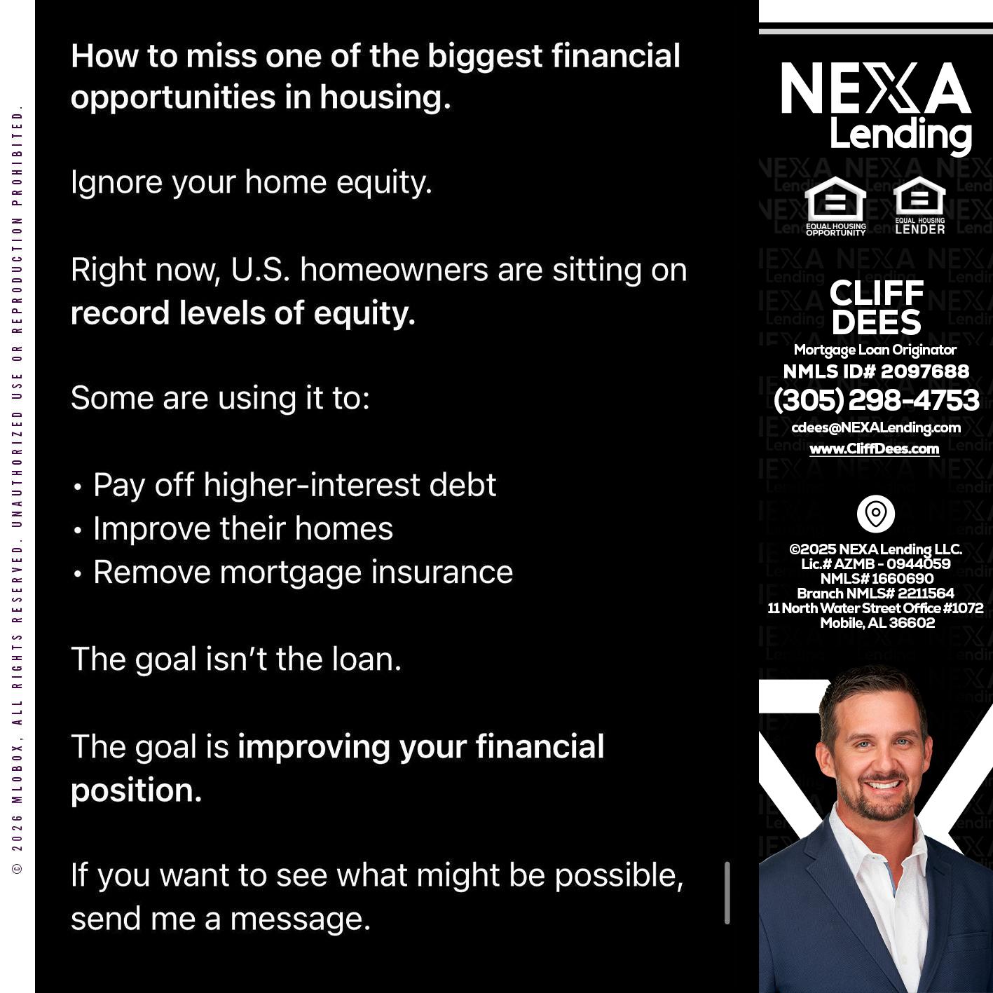 how to miss - Cliff Dees -Mortgage Loan Originator