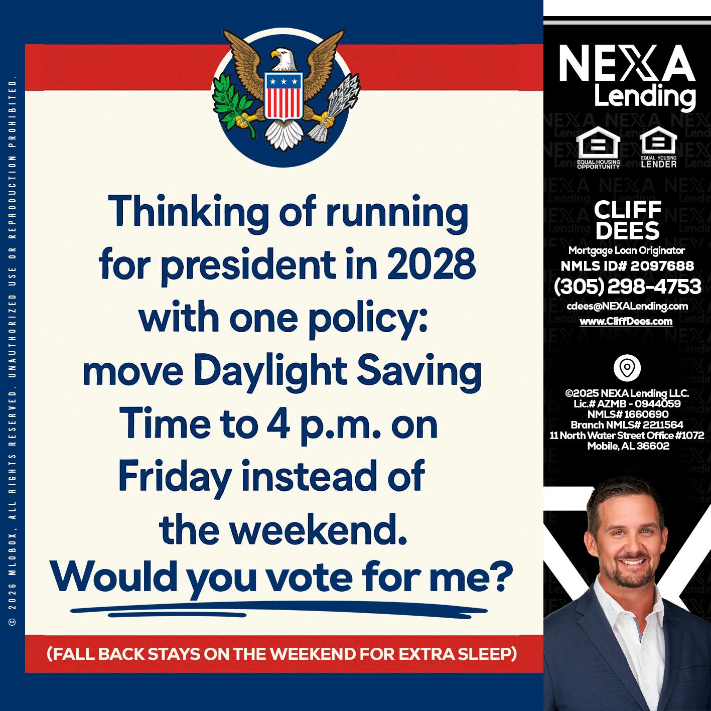 THINKING OF RUNING - Cliff Dees -Mortgage Loan Originator