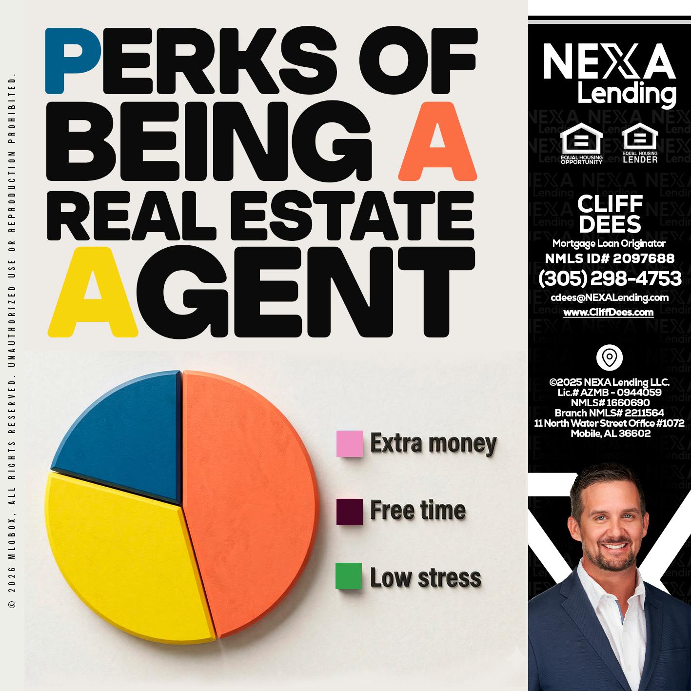 PERKS OF BEING - Cliff Dees -Mortgage Loan Originator