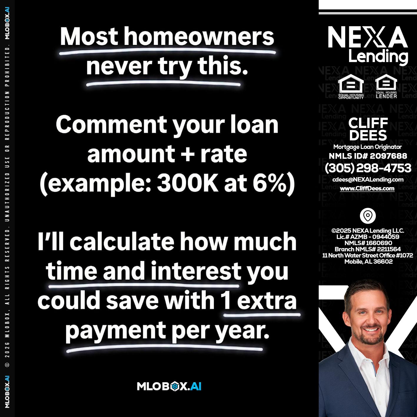 most owners - Cliff Dees -Mortgage Loan Originator