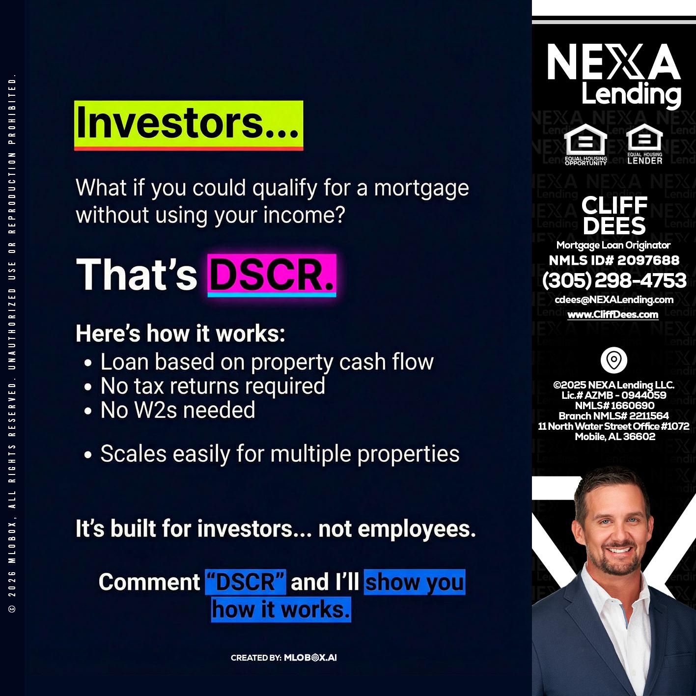 INVESTORS - Cliff Dees -Mortgage Loan Originator