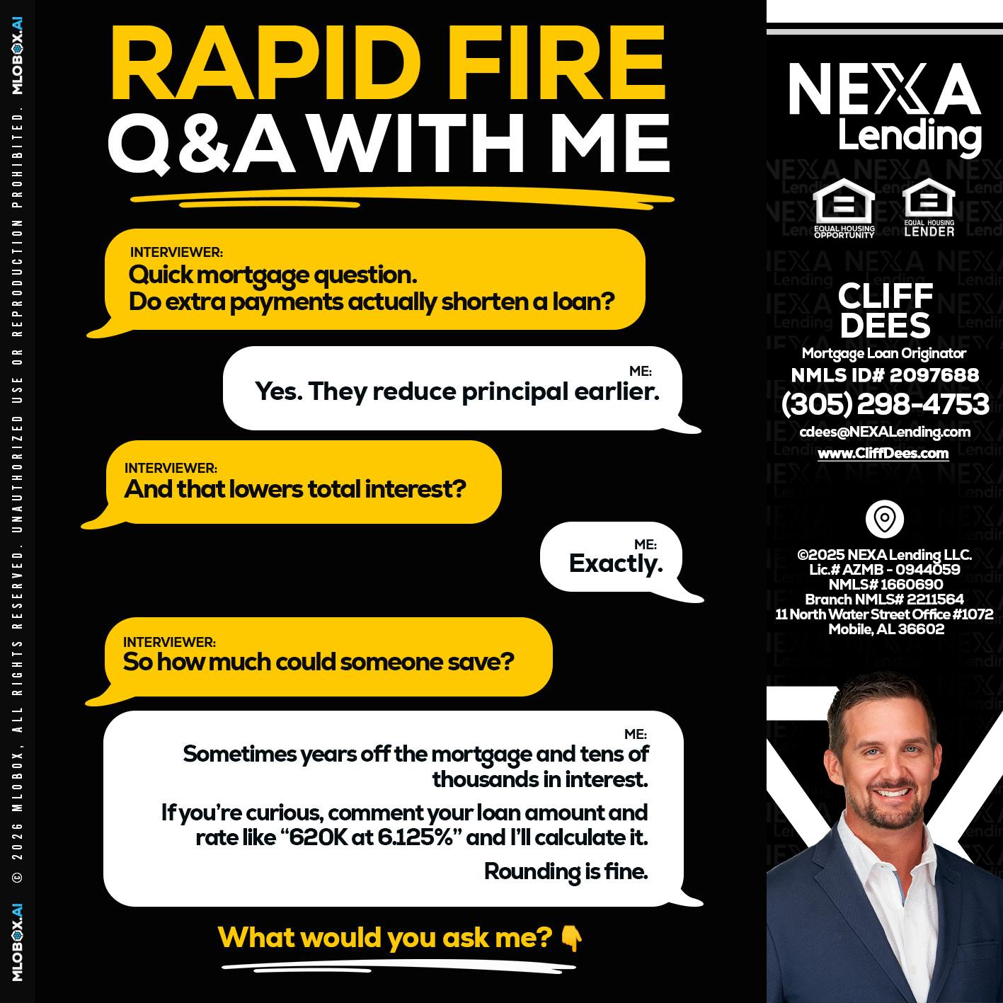 RAPID FIRE QA - Cliff Dees -Mortgage Loan Originator