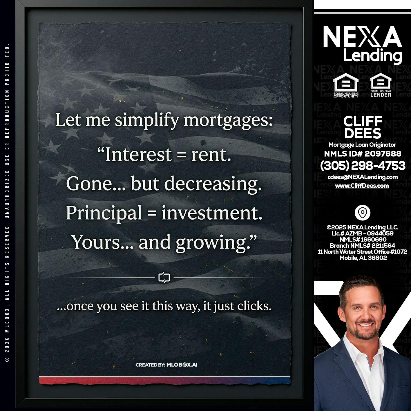 LET ME SIMPLIFY - Cliff Dees -Mortgage Loan Originator