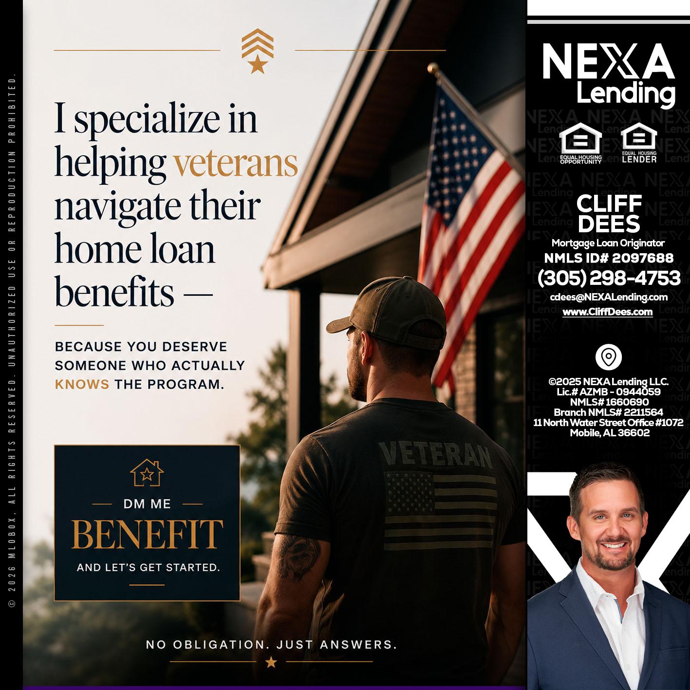 I SPECIALIZE - Cliff Dees -Mortgage Loan Originator