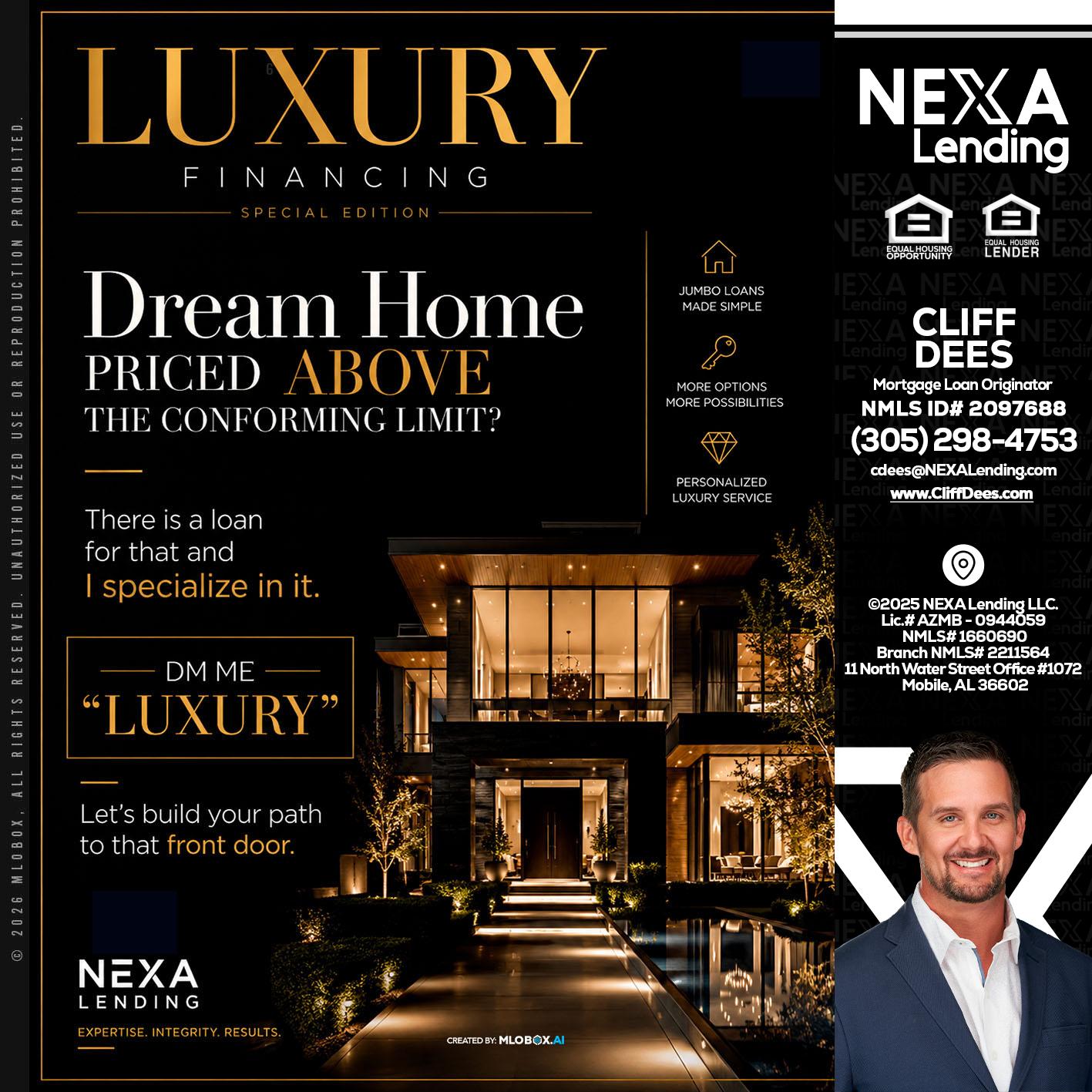 LUXURY - Cliff Dees -Mortgage Loan Originator