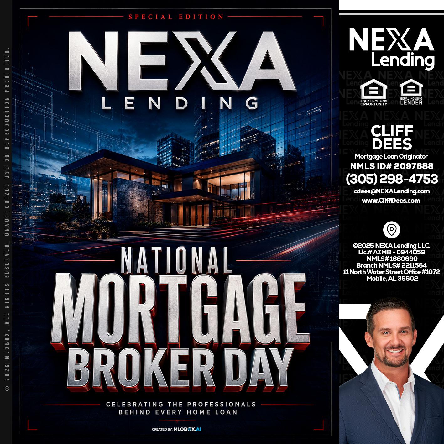 NATIONAL MORTGAGE BROKER DAY - Cliff Dees -Mortgage Loan Originator