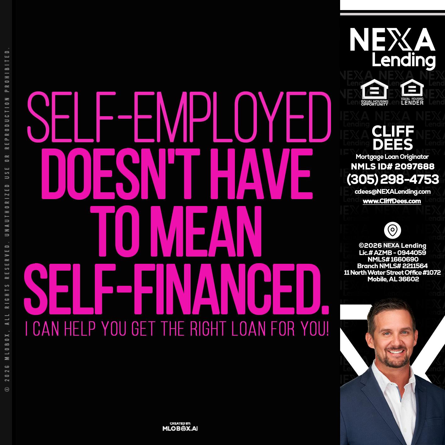 self employed - Cliff Dees -Mortgage Loan Originator