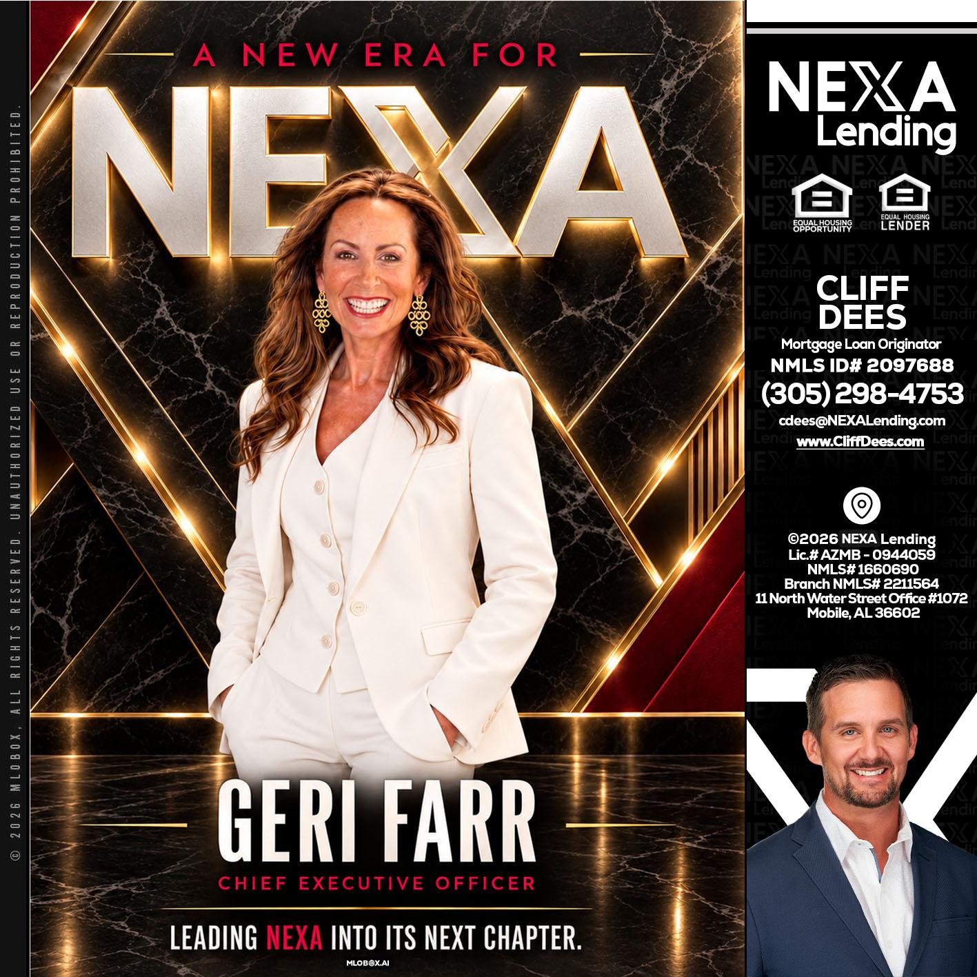 GERI FARR - Cliff Dees -Mortgage Loan Originator